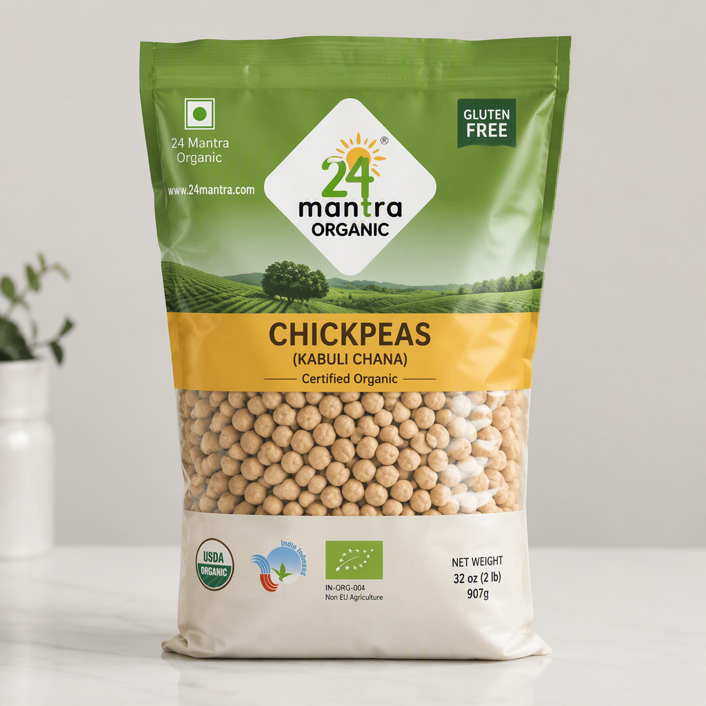 24 Mantra Organic Chickpeas (Kabuli Chana) - 32 oz