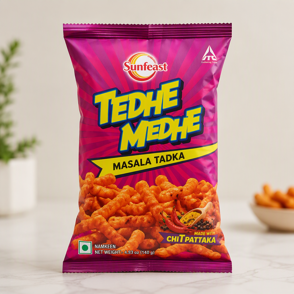 Sunfeast Tedhe Medhe Masala Tadka - 4.93 oz