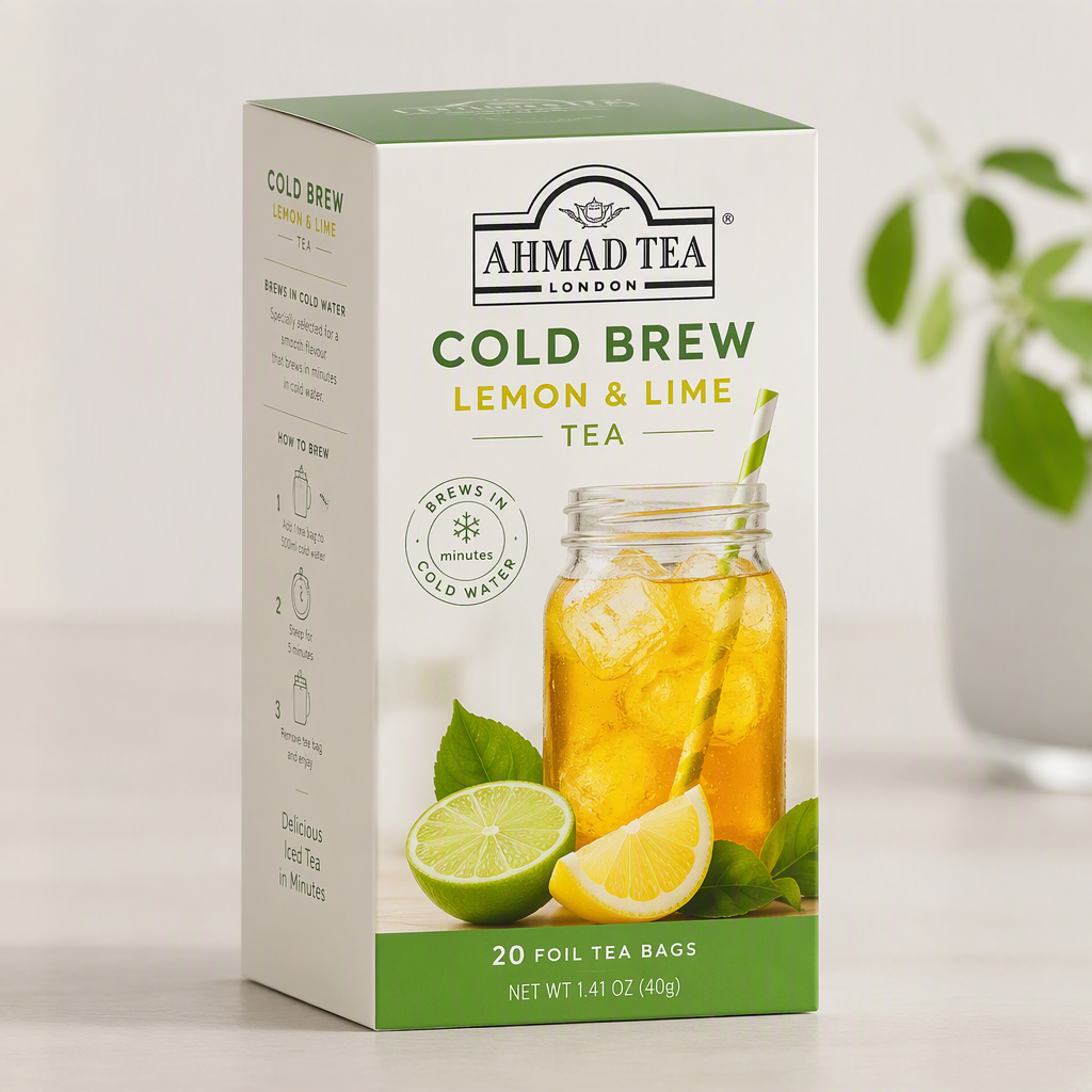 Ahmad Cold Brew Lemon & Lime Tea - 20 ct