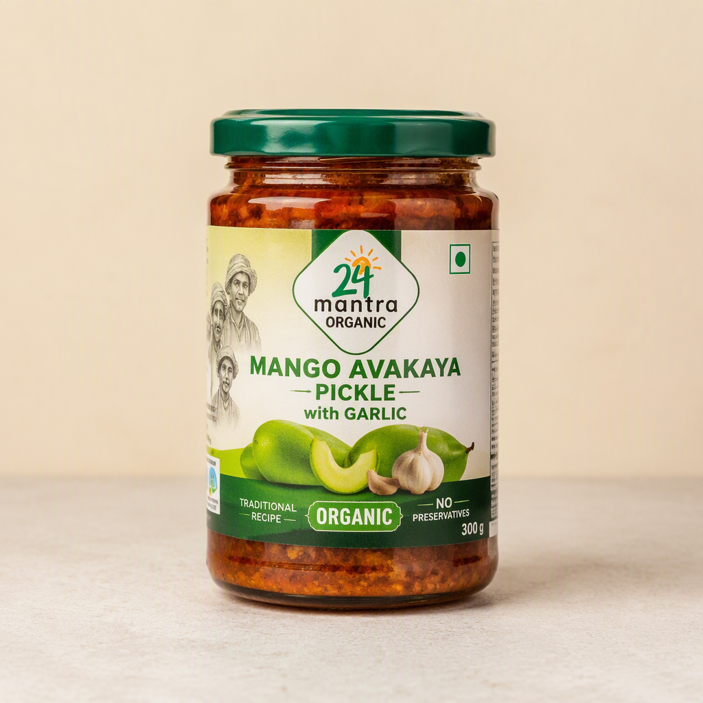 24 Mantra Mango Avakaya Pickle with Garlic - 300 g