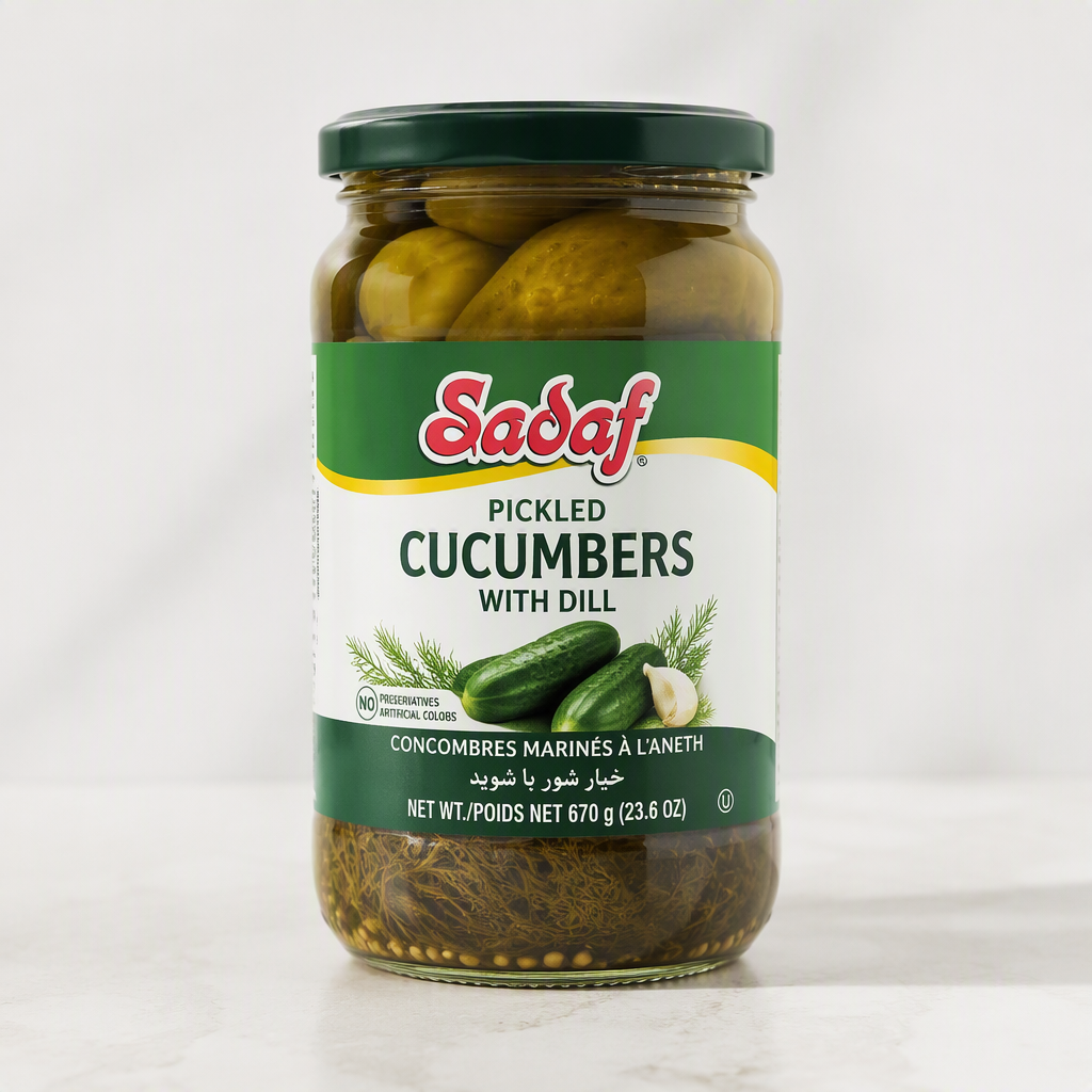 Sadaf Pickled Cucumbers with Dill - 670 g