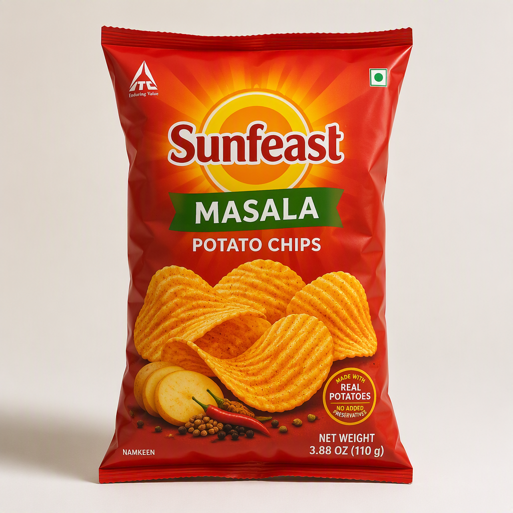 Sunfeast Masala Potato Chips - 3.88 oz_0