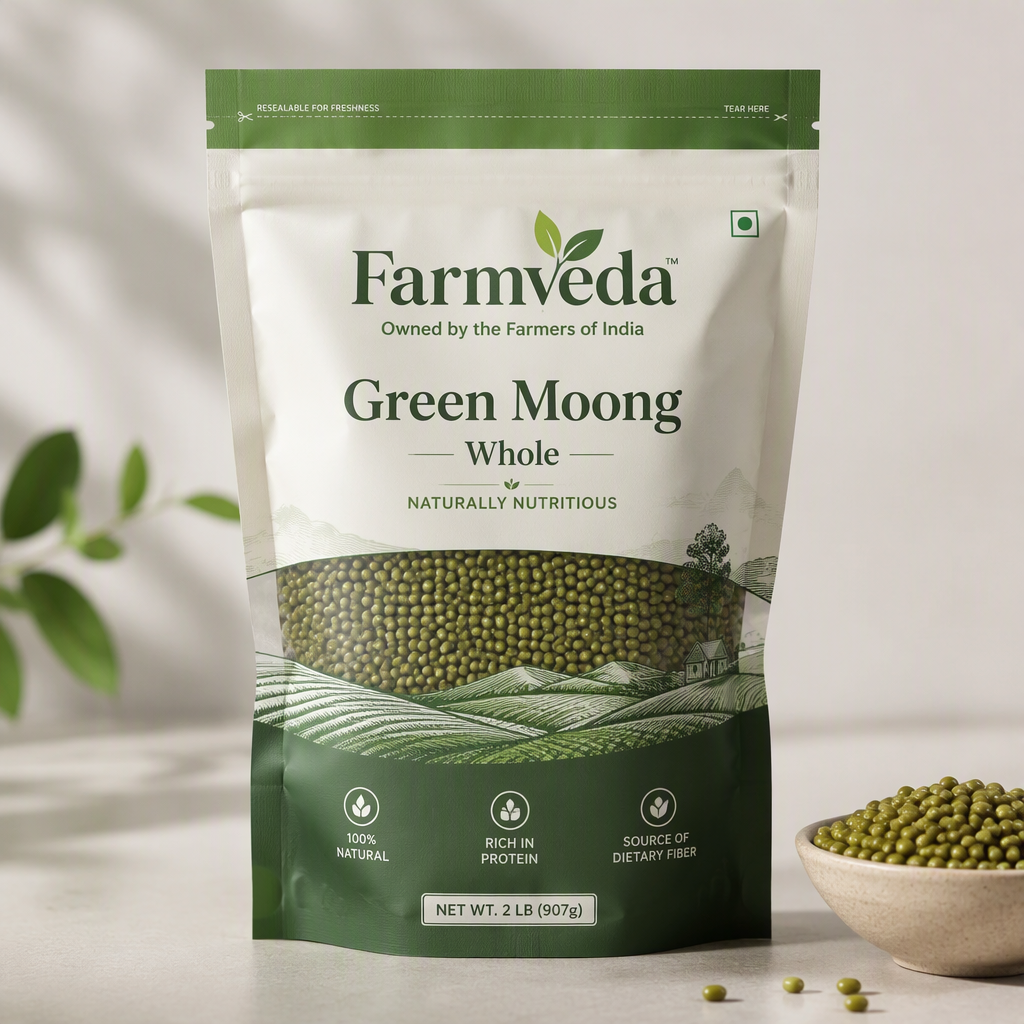 Farmveda Green Moong Whole