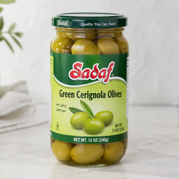 Sadaf Green Cerignola Olives - 12 oz