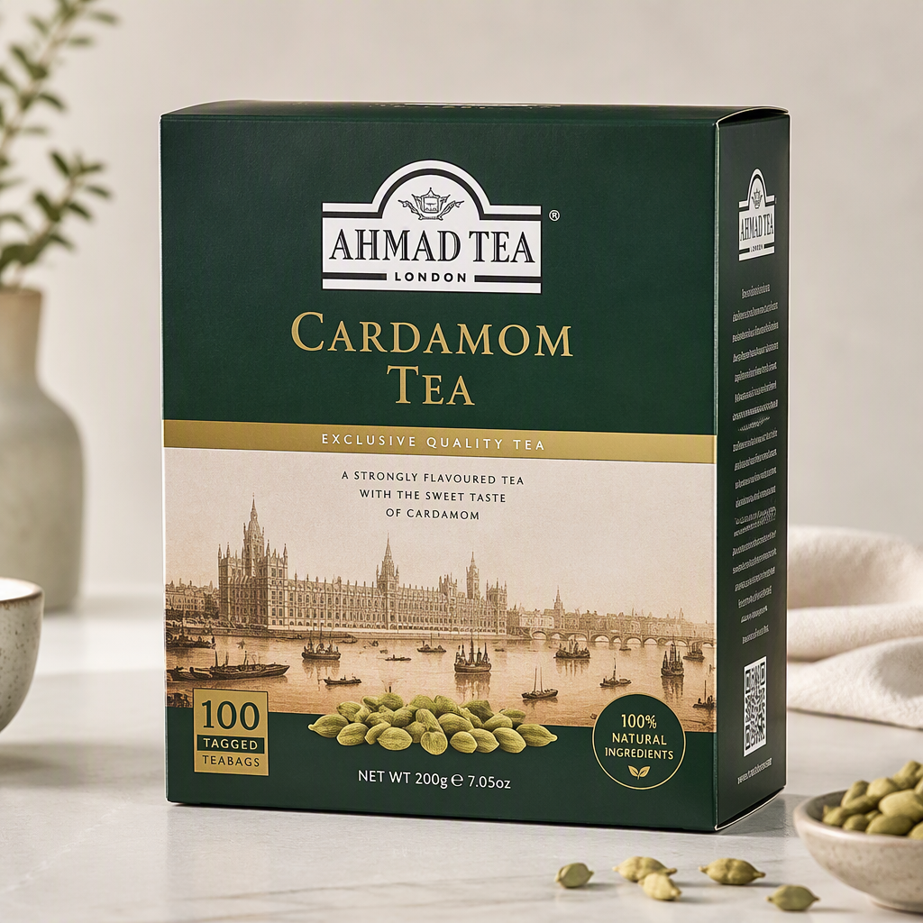 Ahmad Cardamom Tea, Tagged Bags - 100 ct_0