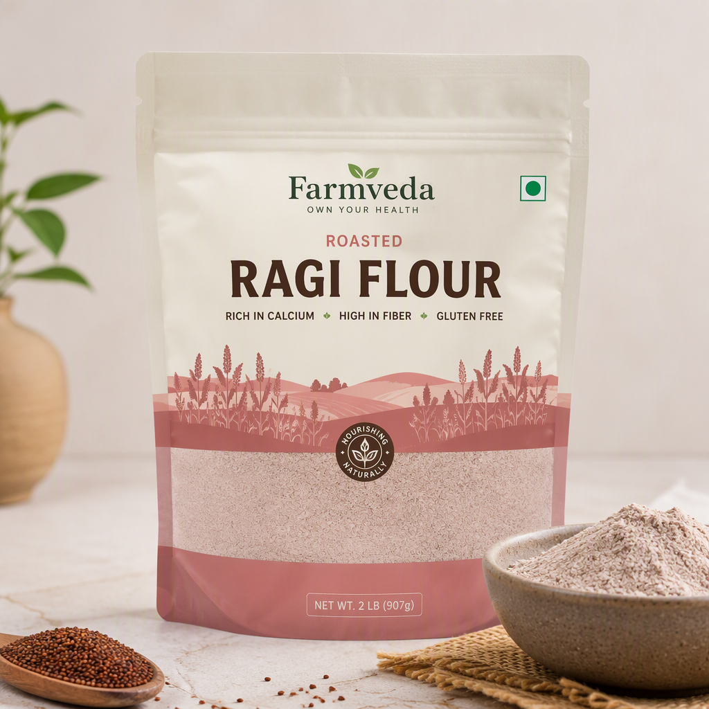 Farmveda Roasted Ragi Flour - 2 lb