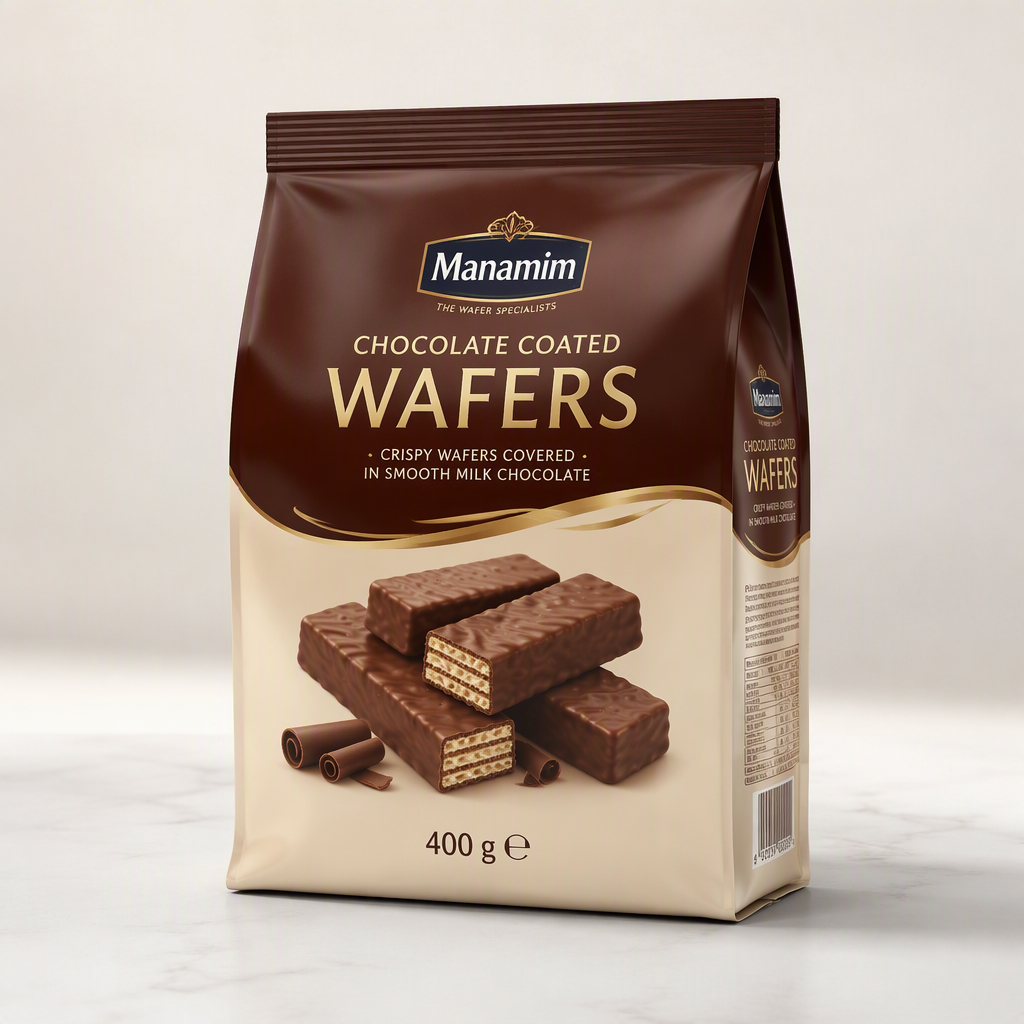 Manamim Chocolate Coated Wafers - 400 g