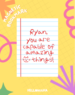 Magnetic Bookmark: You Are Capable of Amazing Things