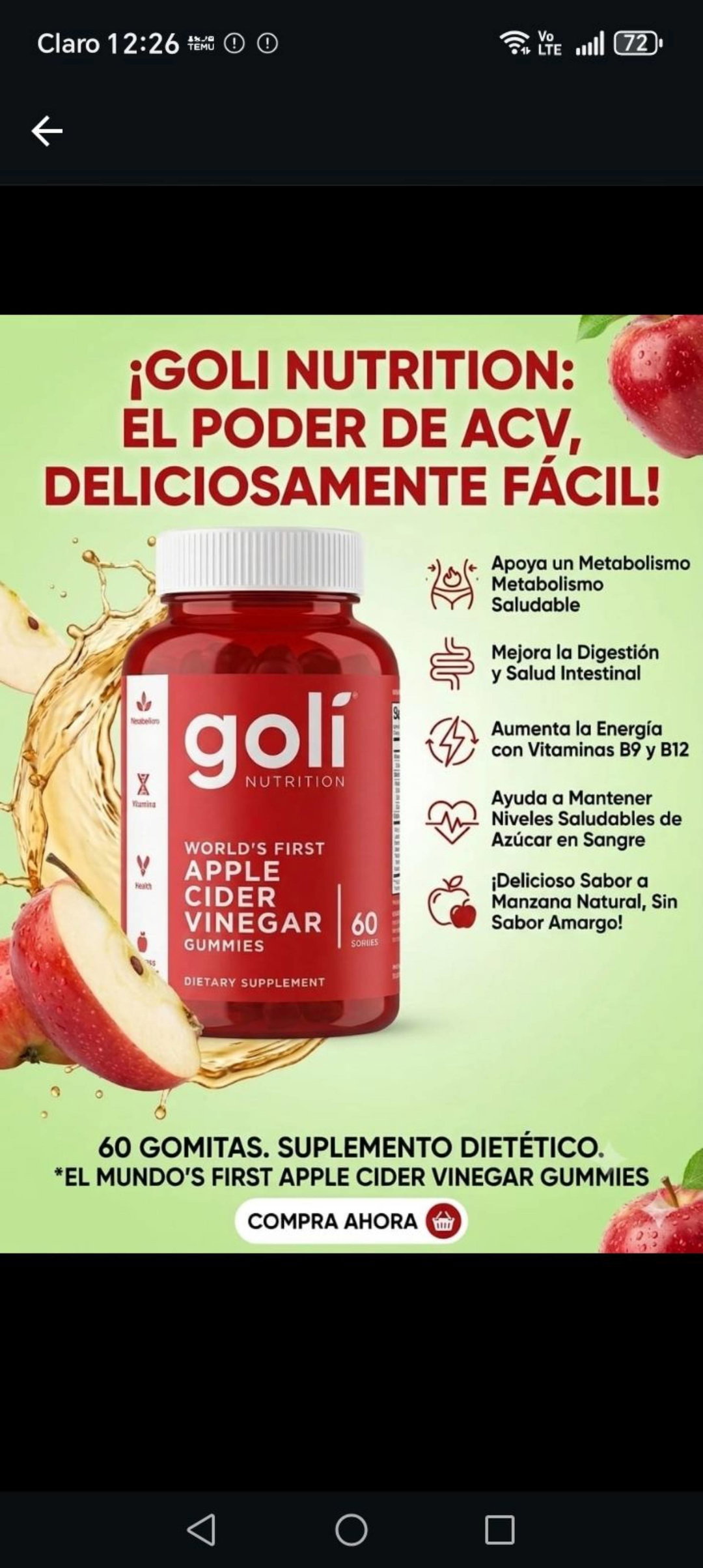Gomitas vinagre de manzana