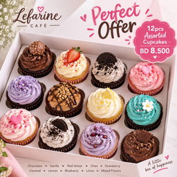 12 pcs assorted cupcakes