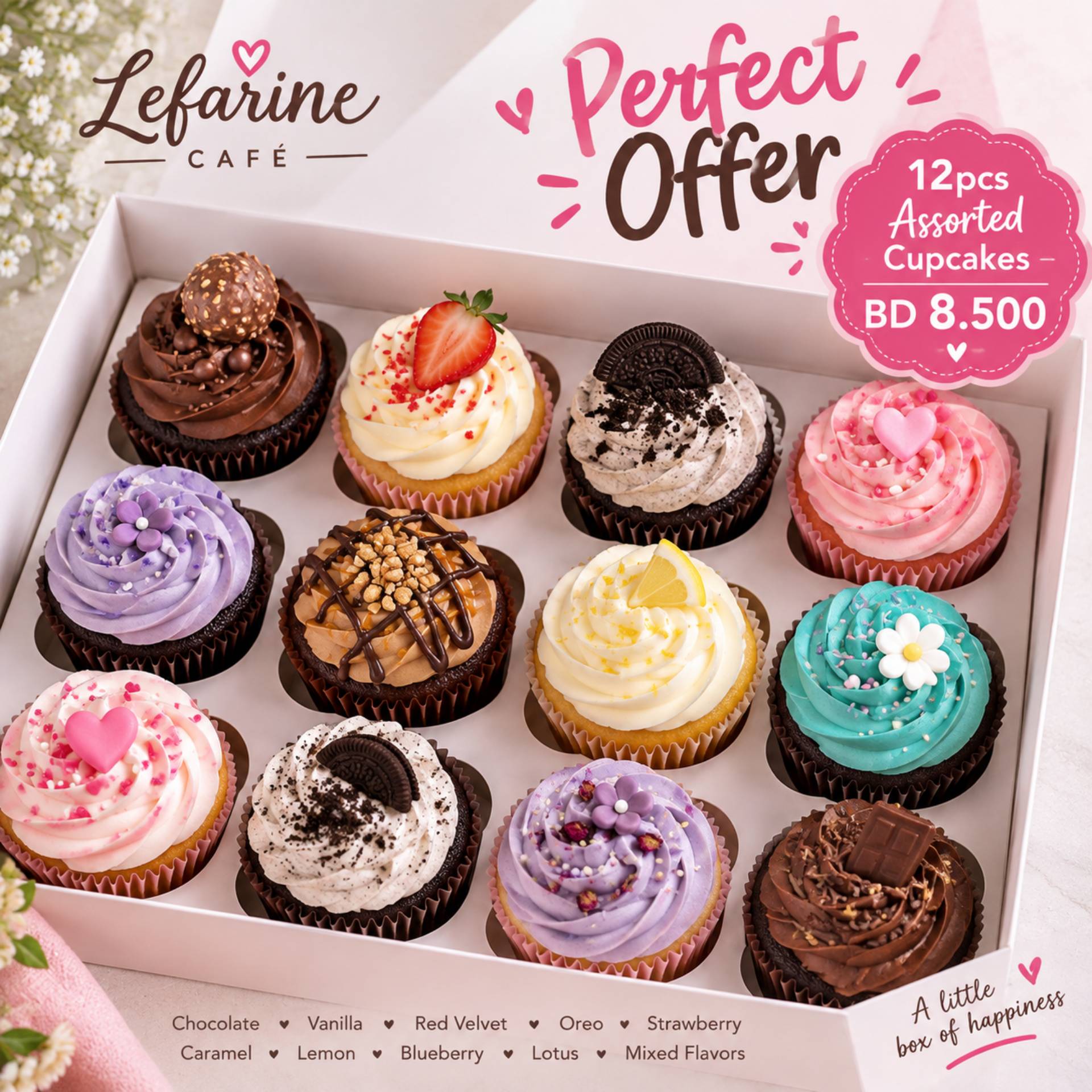 12 pcs assorted cupcakes