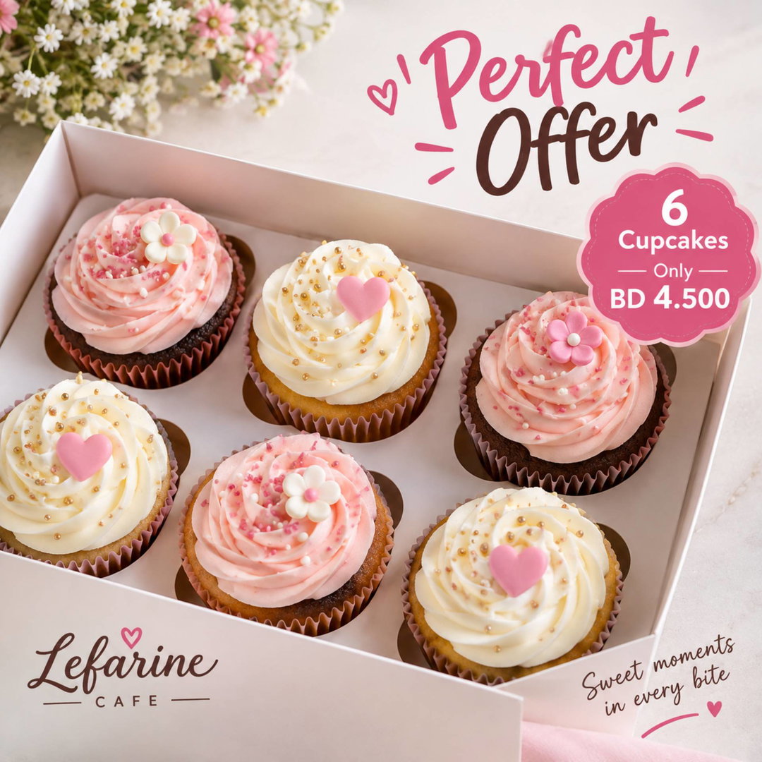 4 pcs assorted cupcakes