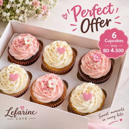 4 pcs assorted cupcakes