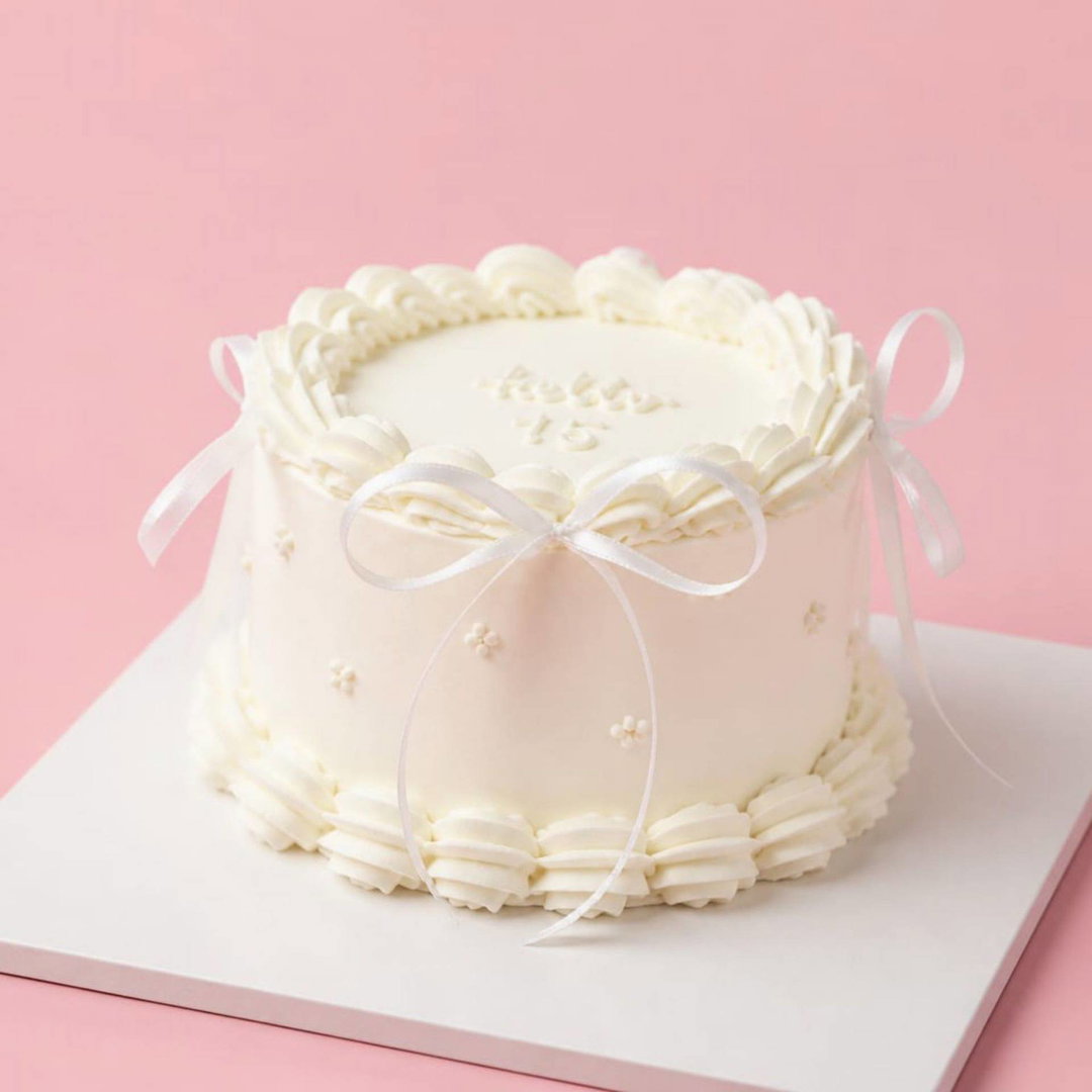 White ribbon vintage bento