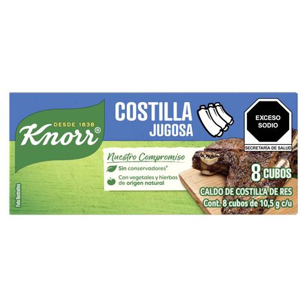 KNORR DE COSTILLA CAJA DE 8 PZ