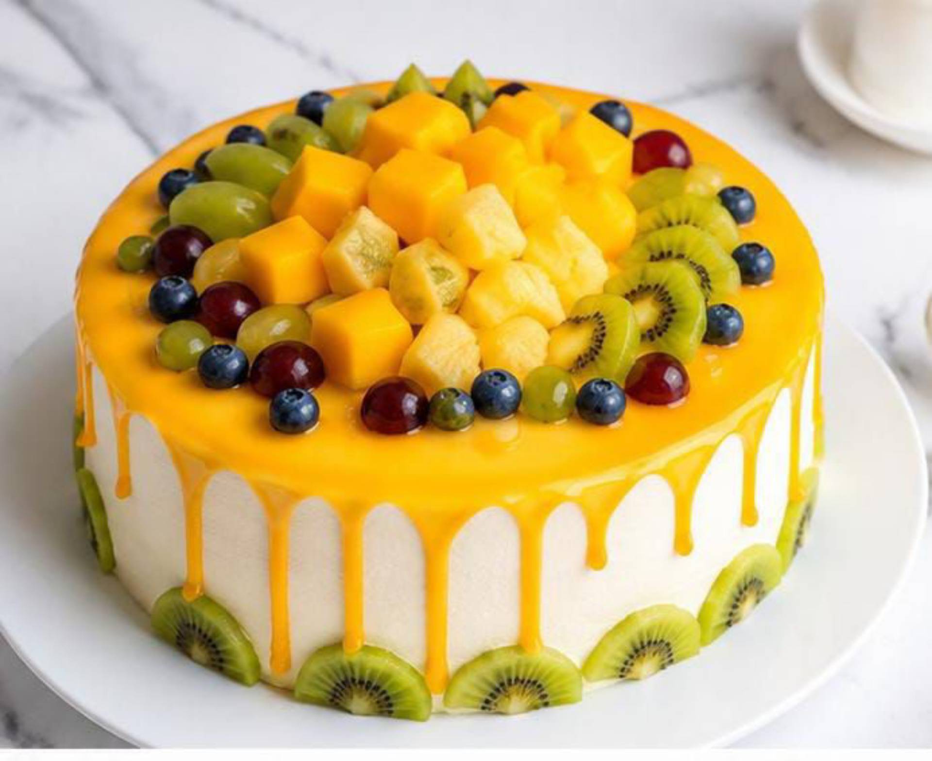 Mango mousse cake half kg_0