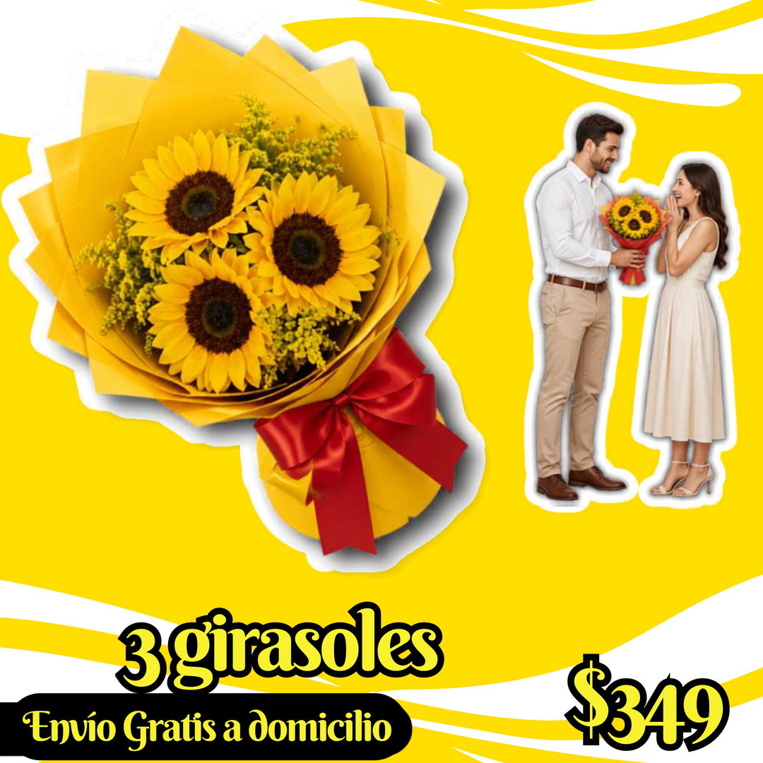 3 girasoles