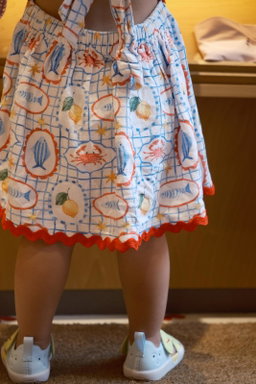 Amalfi Picnic Linen Dress (Girl)
