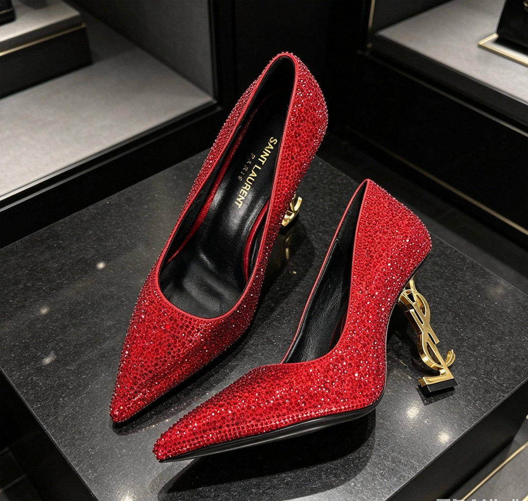 factory e 351 [Saint Laurent] Saint Laurent, high heels YSL high heels 2026 early sg counter synchronized with the latest high-end hot stam series YSL�� decoration ClassicAnd exquisite mas