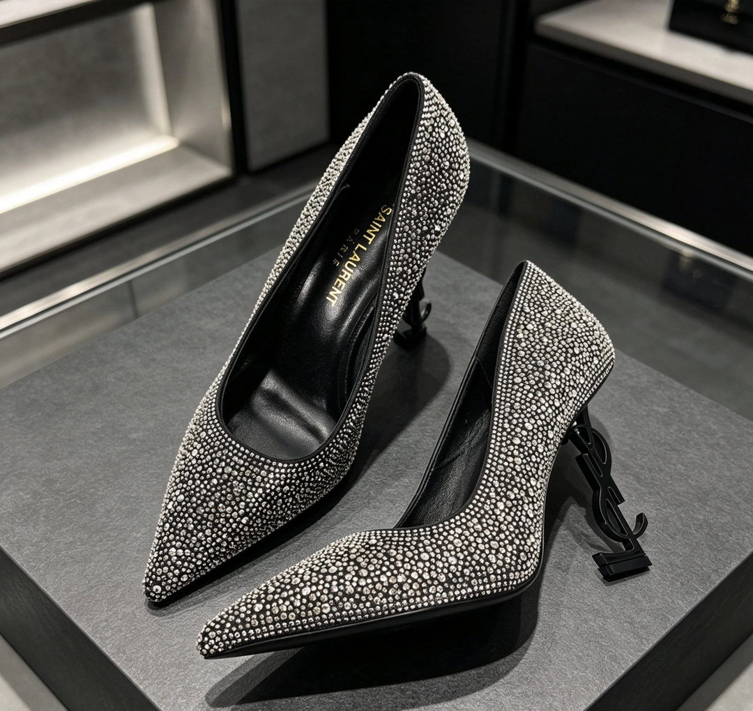 factory e 351 [Saint Laurent] Saint Laurent, high heels YSL high heels 2026 early sg counter synchronized with the latest high-end hot stam series YSL�� decoration ClassicAnd exquisite mas