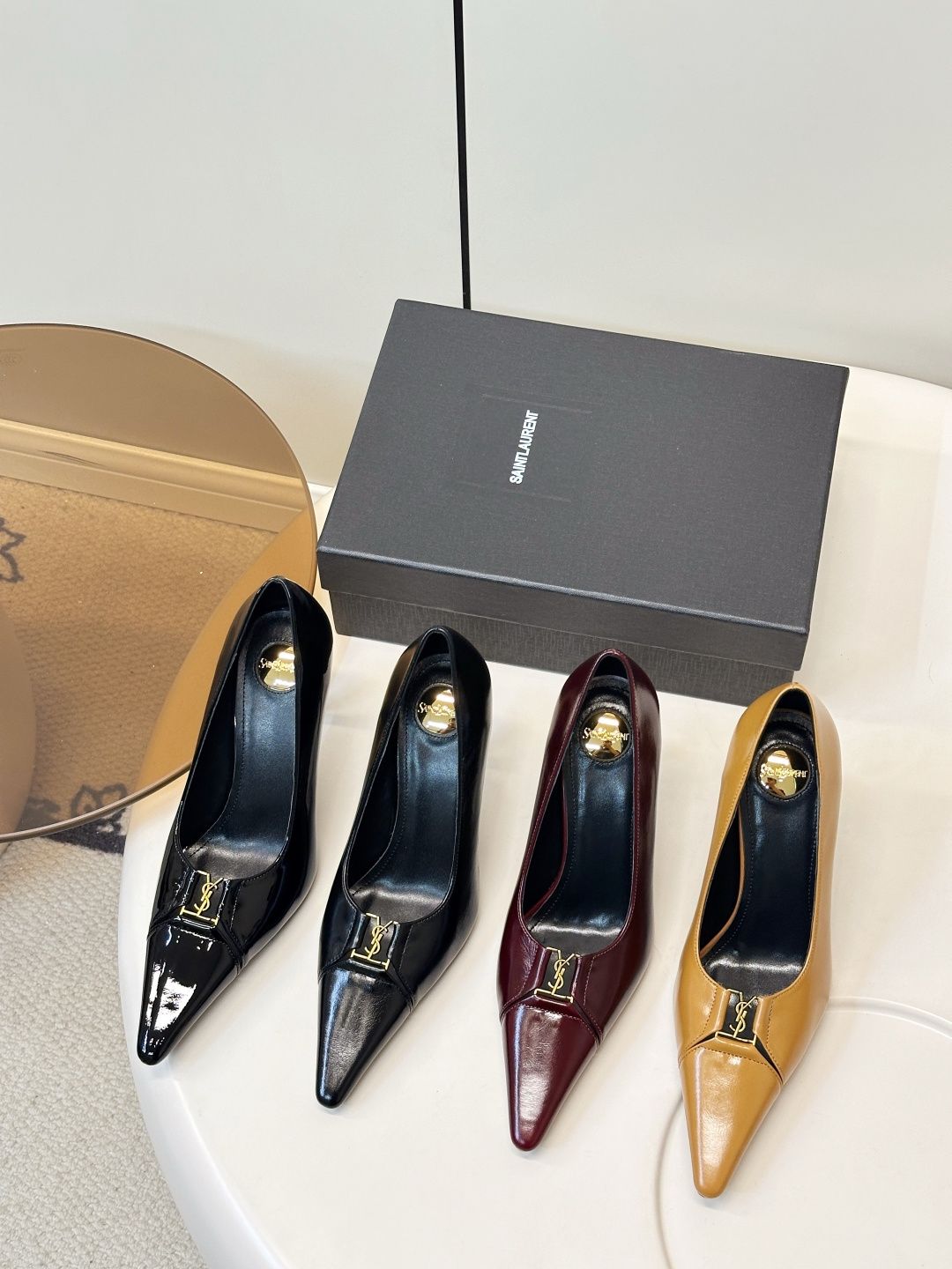 Saint Laurent YSL Saint Laurent Light Luxury Style Sexy High Heels 4 color