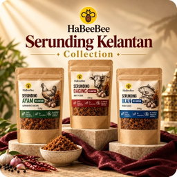 HaBeeBee Kelantan Serunding Collection - Three authentic flavours. One timeless tradition.