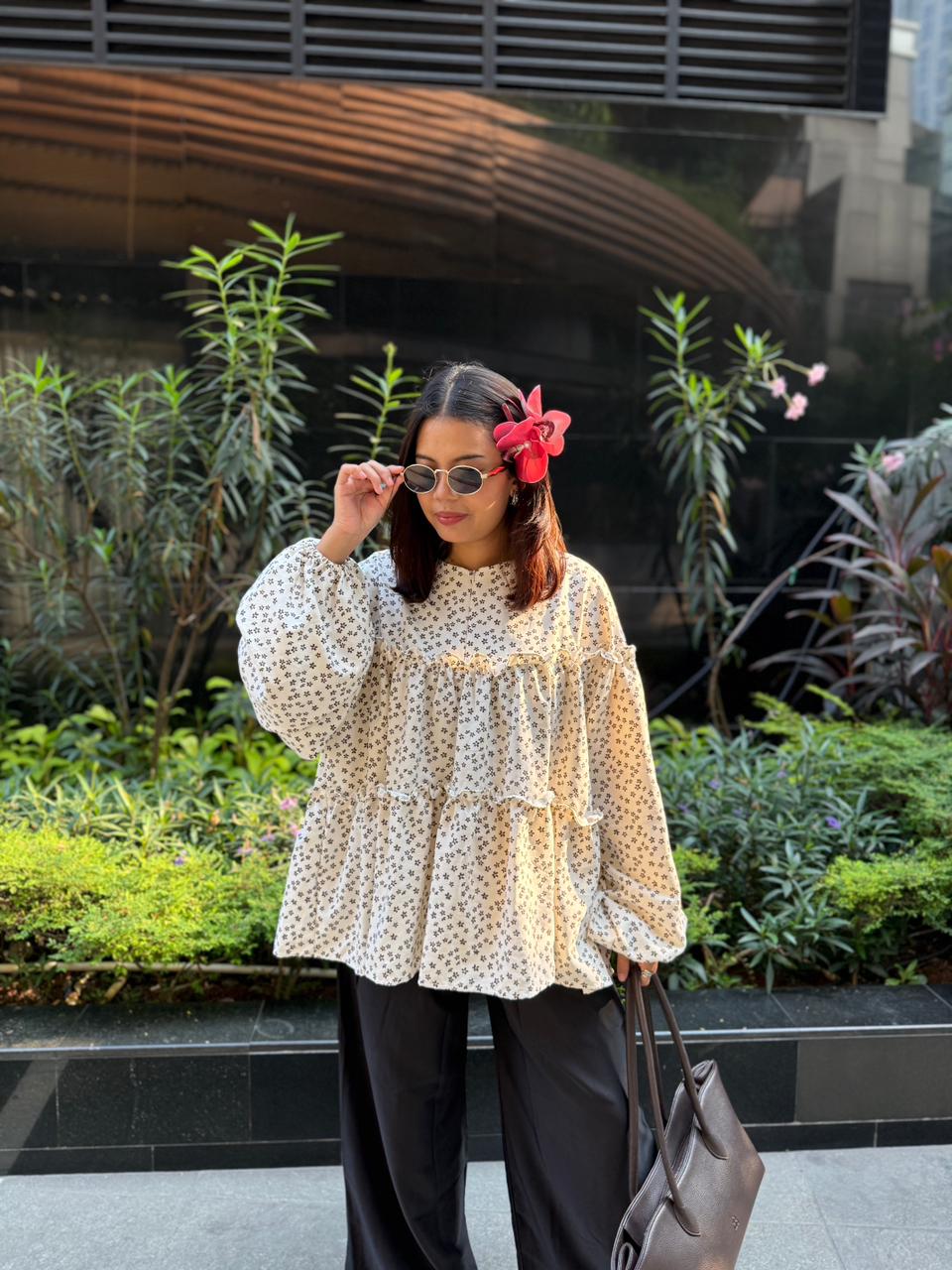 Fleur Belle Ruffle Top 🍒