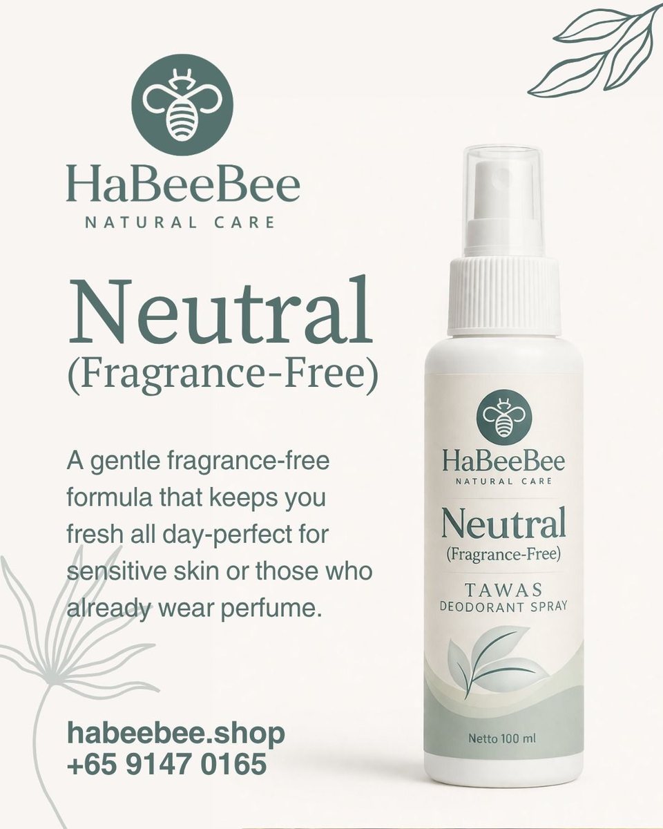 HaBeeBee Fragrance-Free Tawas Deodorant Spray 100ml_1