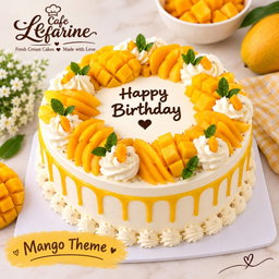 Mango theme cake (half kg and 1kg)