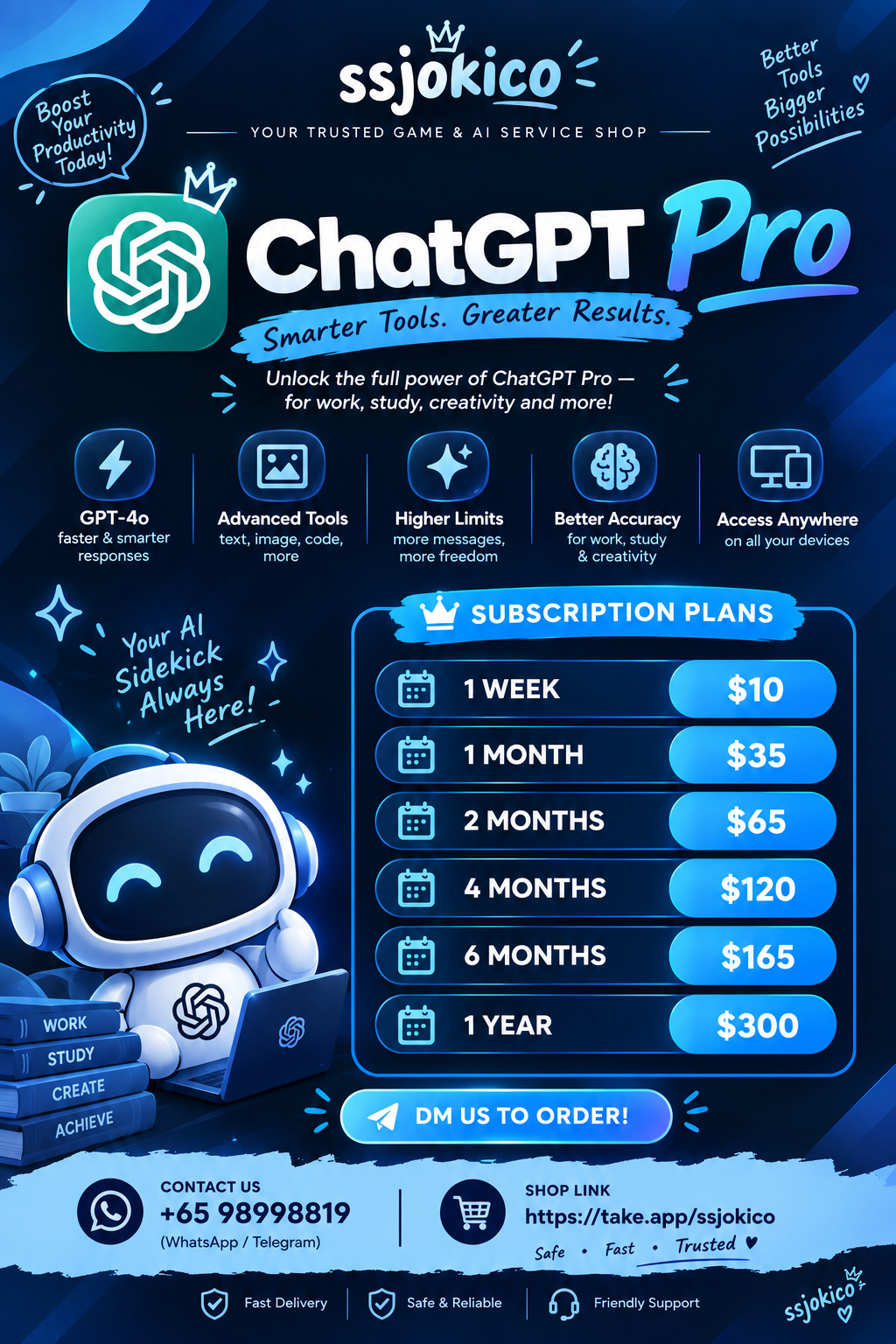 CHATGPT PRO SHARED/PRIVATE ACCOUNT | ASTRA | SOL
