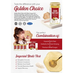 Golden Bird's Nest with White Fungus & American Ginseng Beverage - 150g x 24 bot