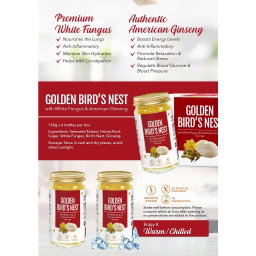 Golden Bird's Nest with White Fungus & American Ginseng Beverage - 150g x 24 bot