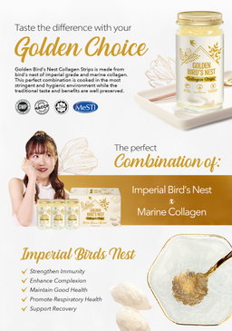 Golden Bird Nest With Collagen Strips - 150g x 24 Bottle