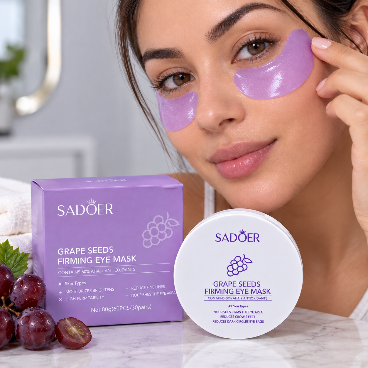 🍇 Parches para Ojos Uva 🍇 SADOER _0