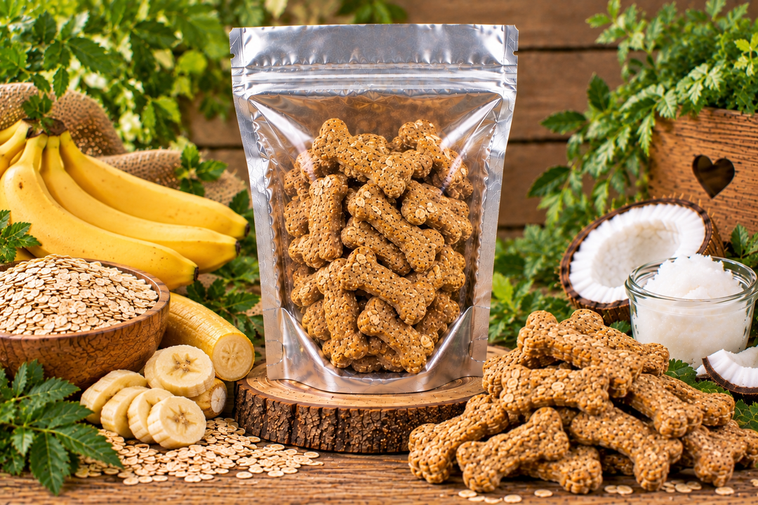 Banana, Oats & Coconut Oil Soft Biscuits 
