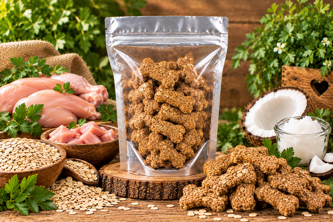 Chicken, Oats & Coconut Oil Soft biscuits 
