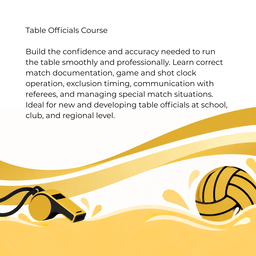 Table Officials Course 7th October (18h00 - 19h00)