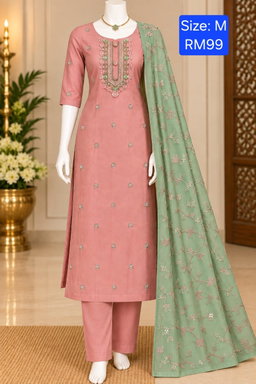 Silk cotton Readymade suit size M