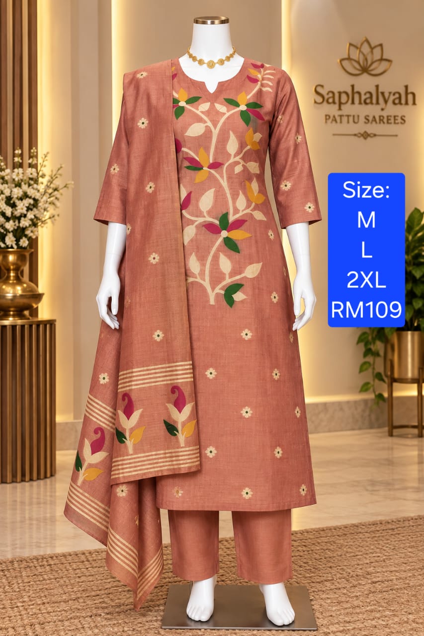 Jamdhani Cotton Readymade suit size M