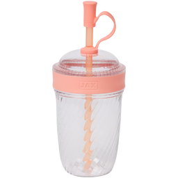 Verre à couvercle avec paille 425ml