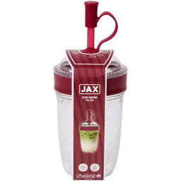 Verre à couvercle avec paille 425ml