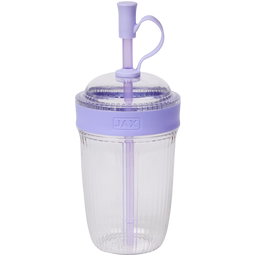 Verre à couvercle avec paille 425ml
