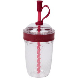 Verre à couvercle avec paille 425ml