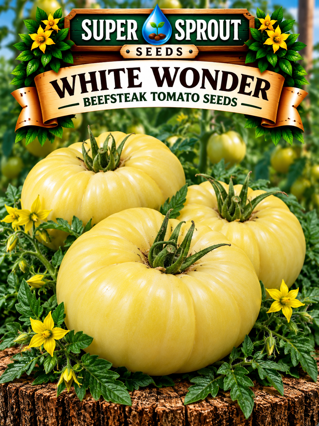🍅WHITE WONDER/GREAT WHITE BEEFSTEAK TOMATO🍅 x 10 seeds