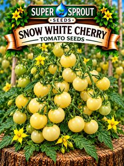 SNOW WHITE CHERRY TOMATO x 15+ seeds