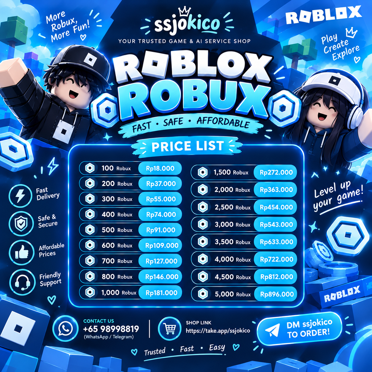 INDONESIA REGION | ROBLOX ROBUX TOP UP VIA GIFT_0