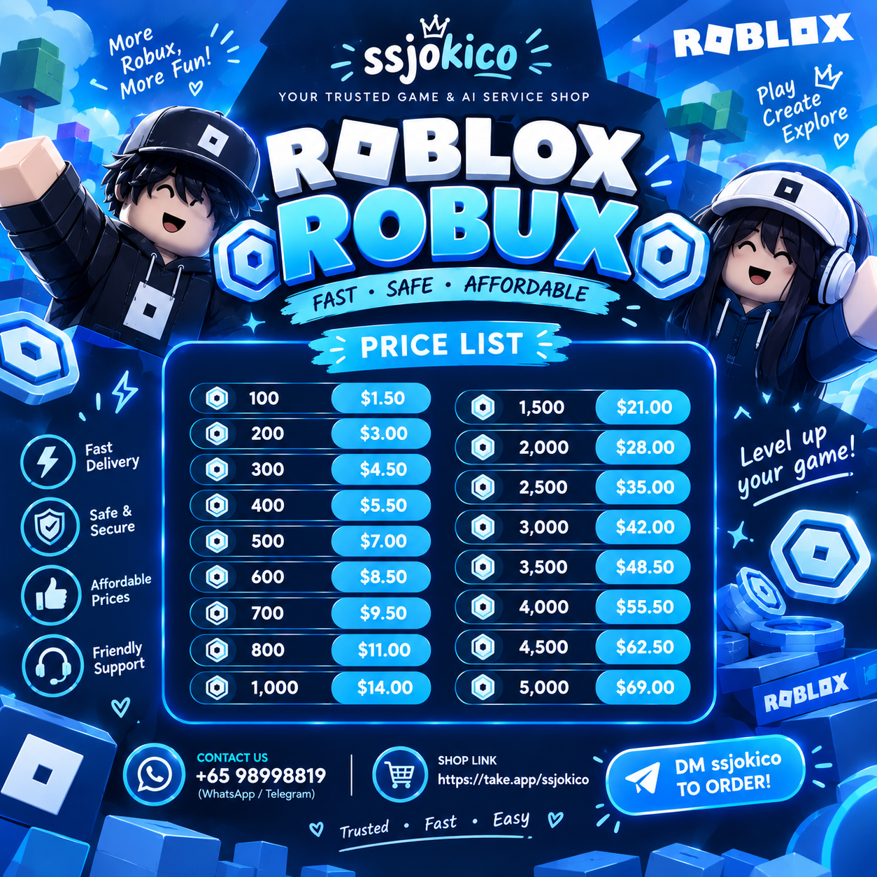 ALL REGION EXCEPT INDONESIA | ROBLOX ROBUX TOP UP VIA GIFT_0