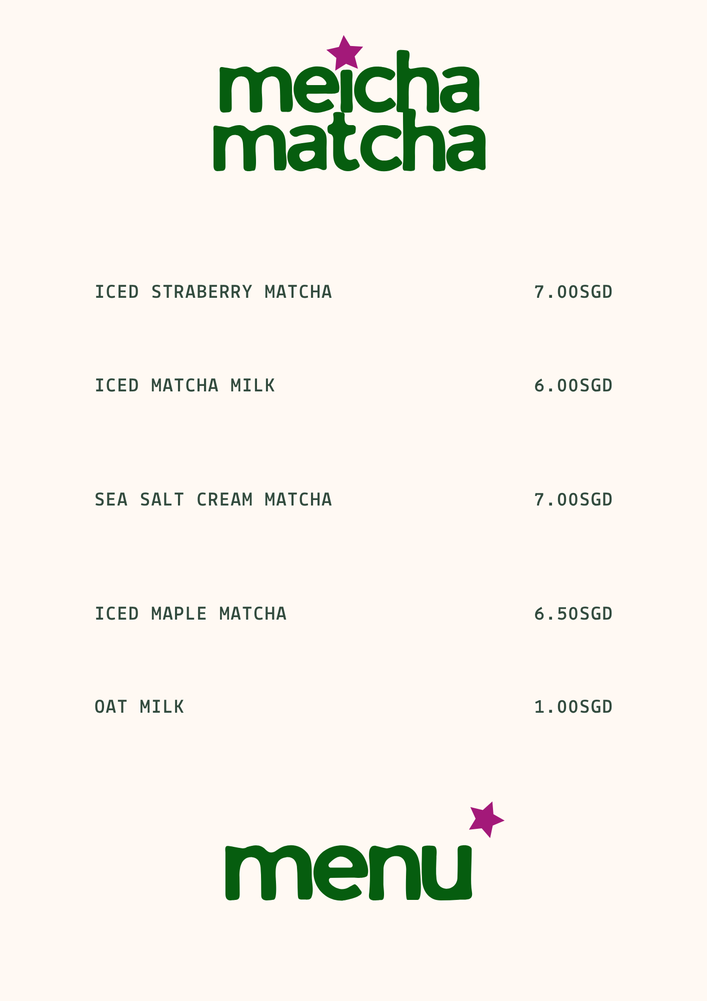 revised prices .・゜✭_0