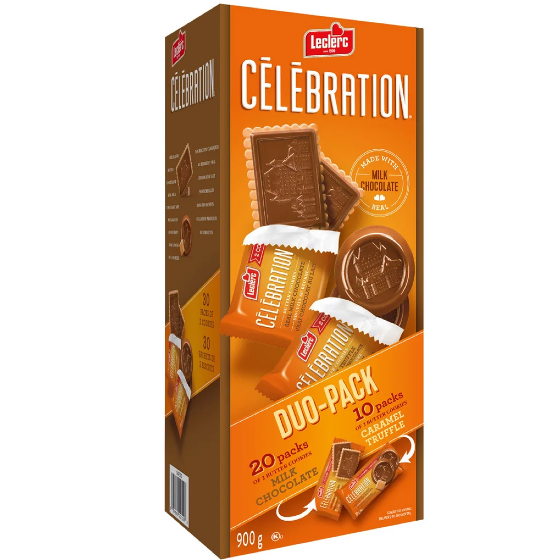 CCA001_🍫 🇨🇦 Leclerc Célébration 雙重巧克力奶油餅乾 (Duo-Pack)_0
