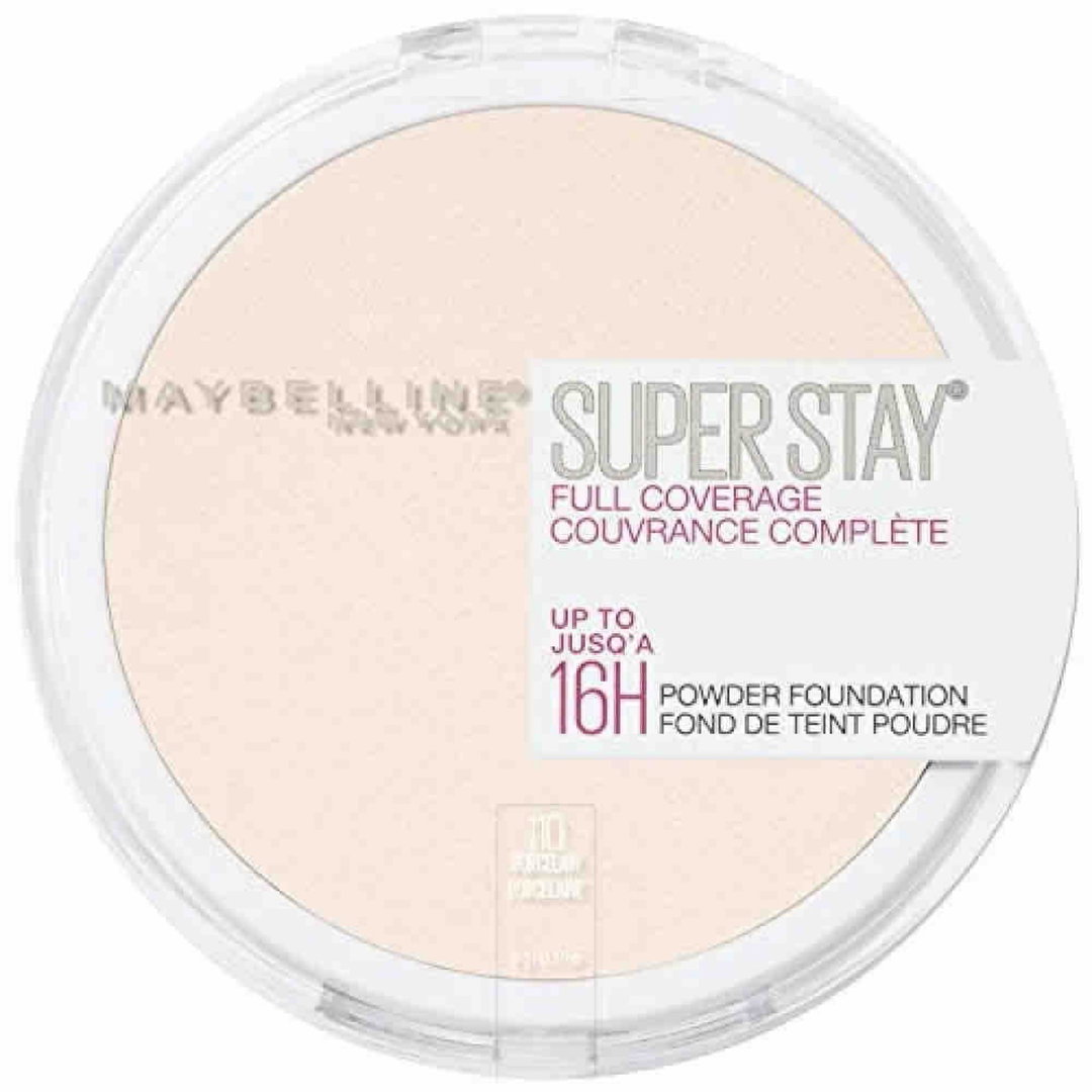 ميبلين نيويورك سوبر ستي بودرة فاونديشن Maybelline Super Stay 16H Full Coverage Powder Foundation - 110 Porcelain